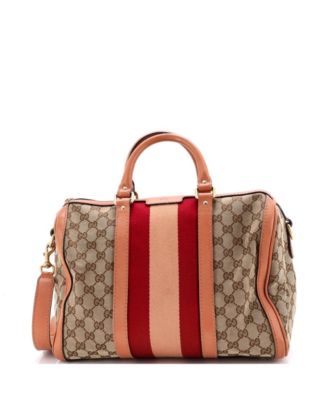 Medium Vintage Web Boston Bag GG Canvas