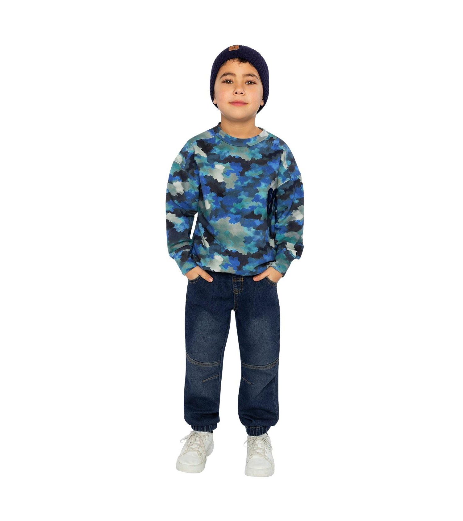 Little and Big Boy(6-12) Camouflage Fleece Sweatshirt
