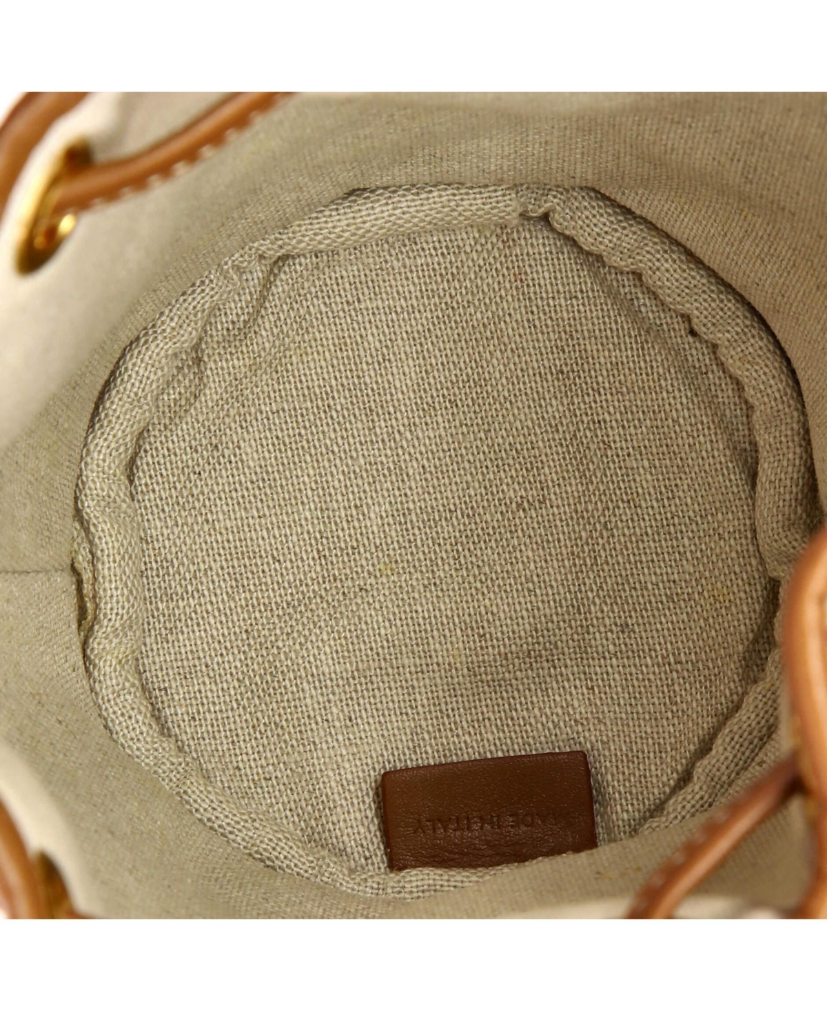 Pre-Owned Celine Micro Drawstring Bucket Bag Triomphe Canvas