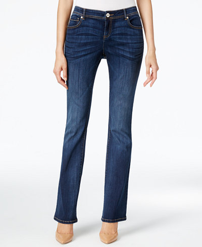 INC International Concepts Indigo Wash Curvy Bootcut Jeans, Only at Macy's