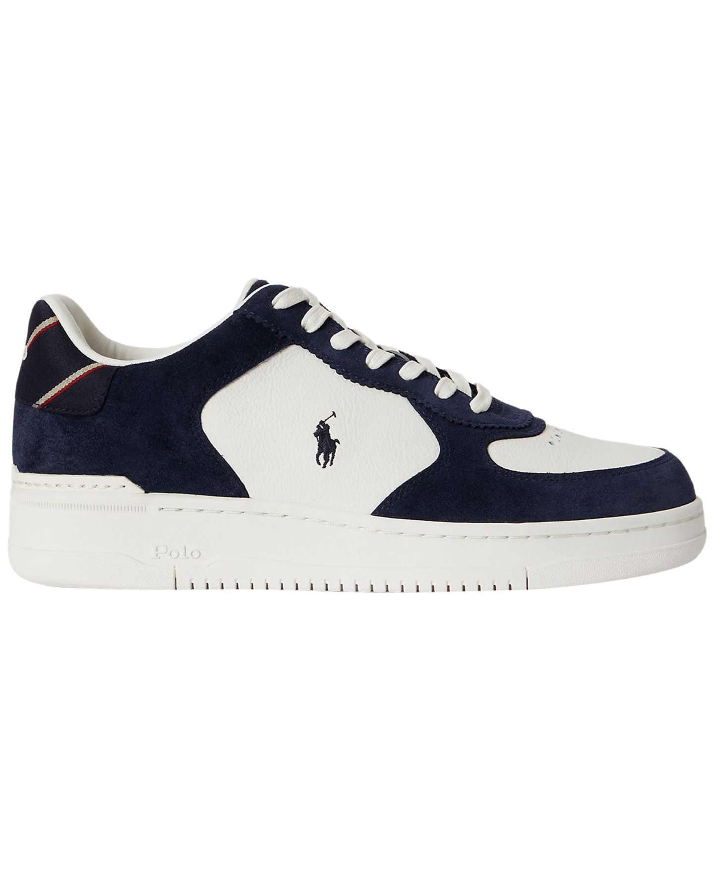 Мужские кроссовки Polo Ralph Lauren Masters Classic Low-Top Retro, цвет: Тёмно-синий / Белый — фото 2