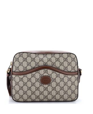 Interlocking G Patch Messenger Camera Bag GG Coated Canvas