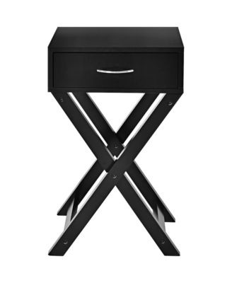 Nightstand x-Shape Drawer Accent Side End Table Modern Home Furniture