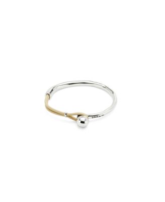Silver Metal Alloy Brown Leather Bracelet