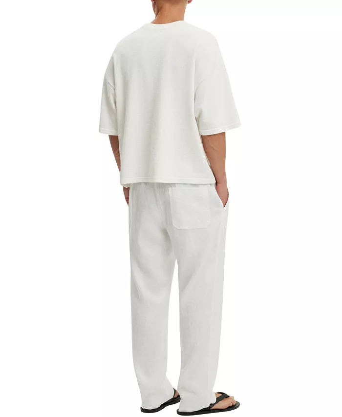 Men's Baggy Worker Linen Relaxed-Fit Pants - thumbnail 4