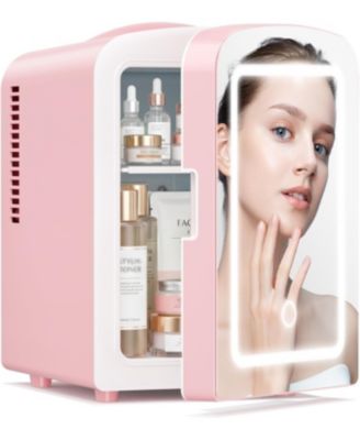 4L Mini Makeup Fridge with Mirror, Portable