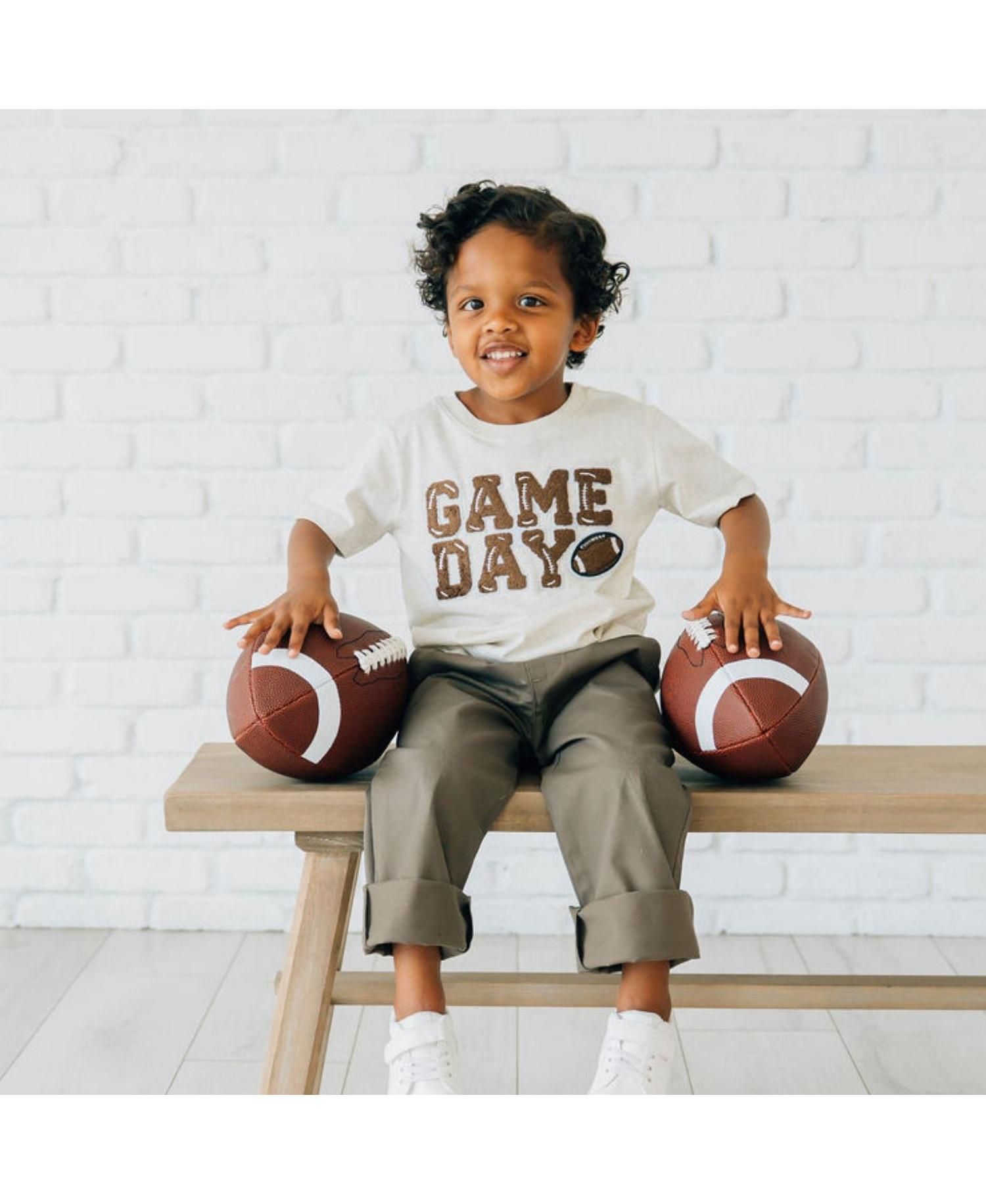 Little Boys Game Day Patch Short Sleeve T-Shirt