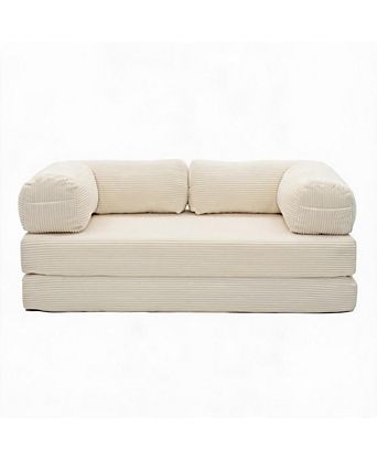 4-in-1 Convertible Folding Sofa Bed, Corduroy Floor Sofa Bed, Frame-Free Floor Lounger with Foam Backrest-Perfect for the Living Room and Bedroom