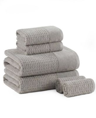 Spa Waffle Jacquard Luxury Combed Cotton 6-Pc. Bath Towel Set