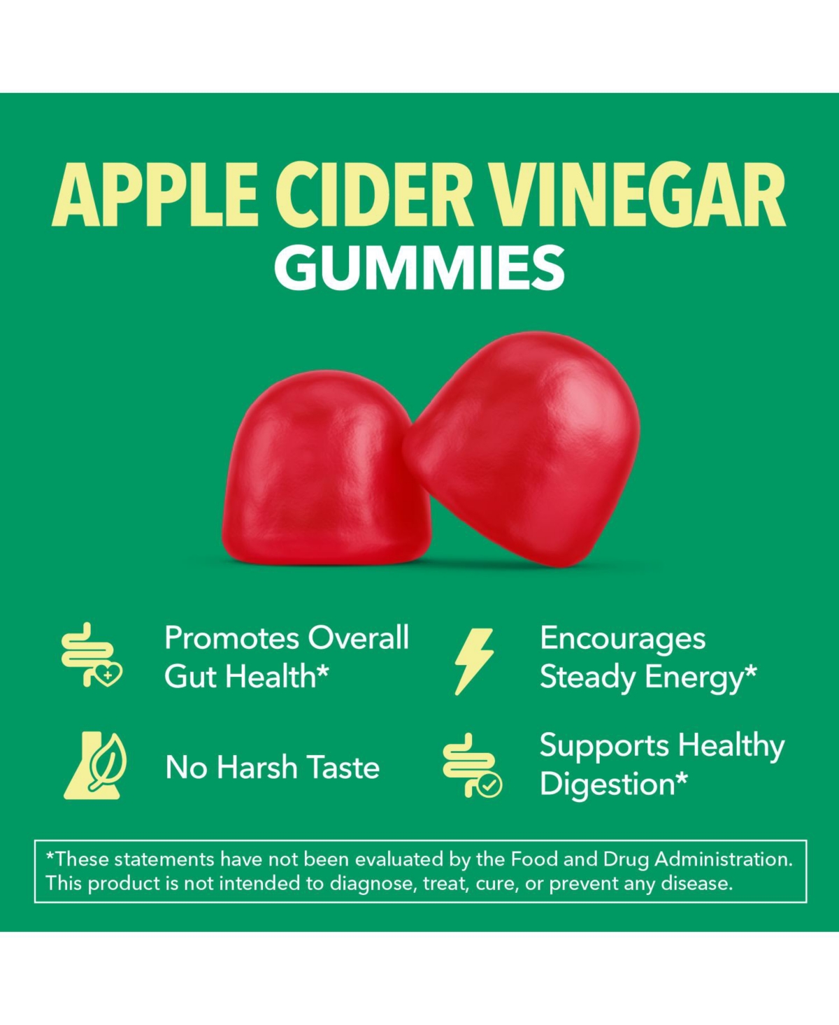 Apple Cider Vinegar Gummies, Havasu Nutrition, Apple Flavor