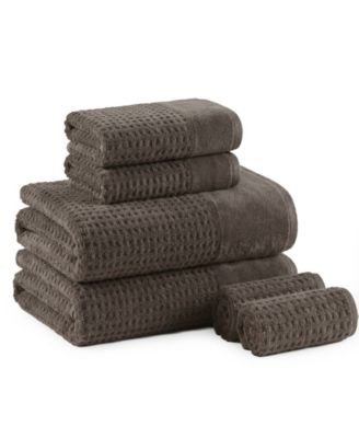 Spa Waffle Jacquard Luxury Combed Cotton 6-Pc. Bath Towel Set