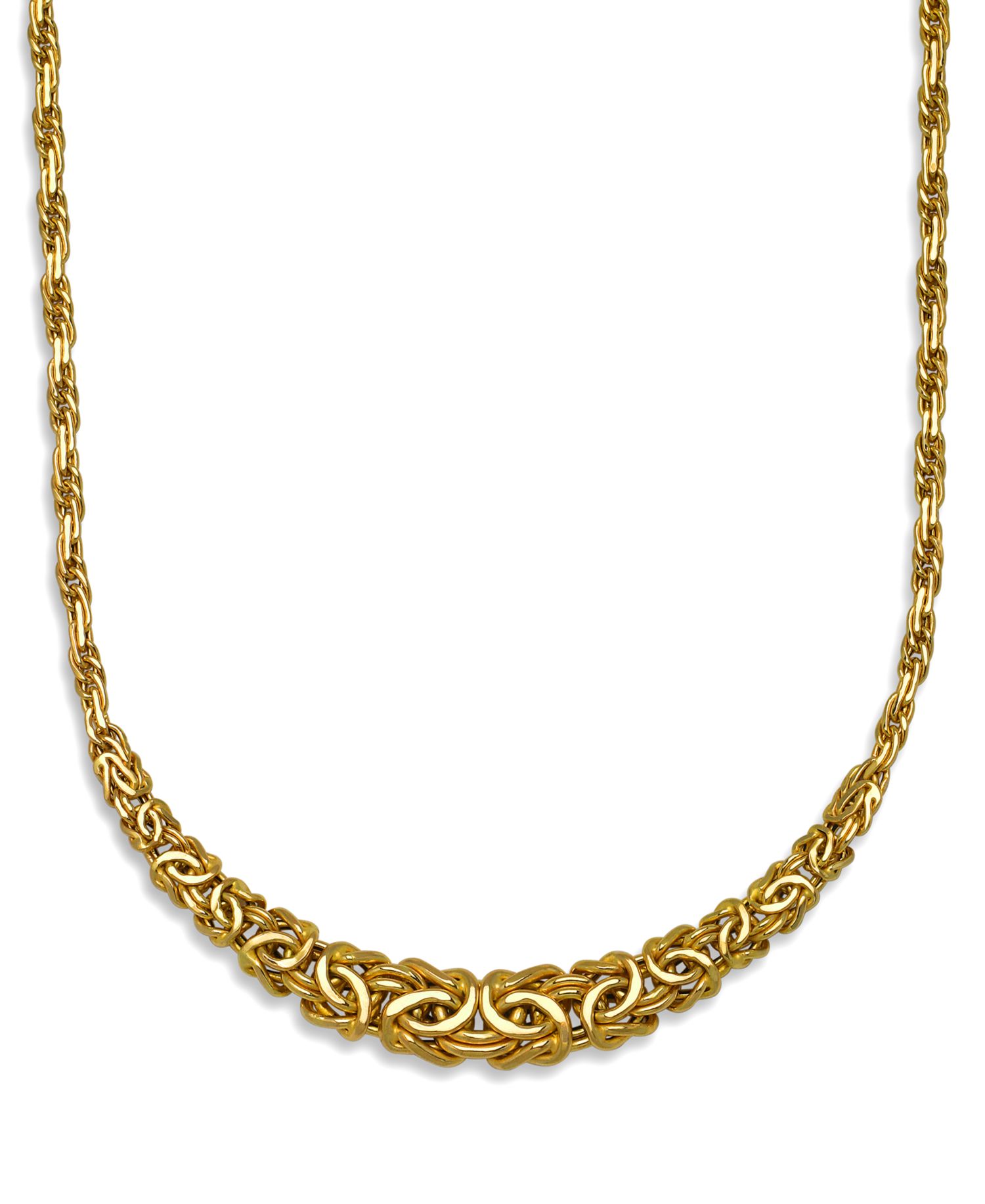17" Byzantine Necklace in 14k Gold