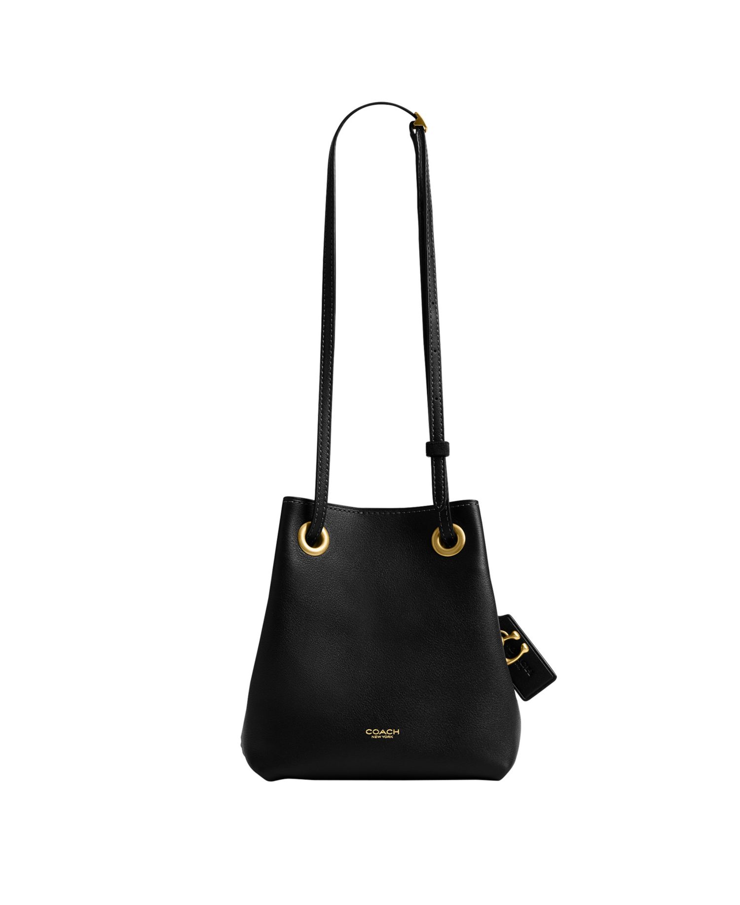 Jade Small Leather Drawstring Crossbody Bag