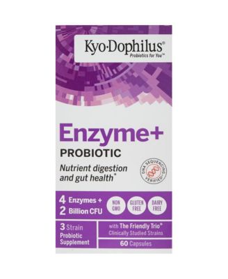 Kyo-Dophilus Enzymes+ Probiotic, Nutrient digestion and gut health, 60 Capsules