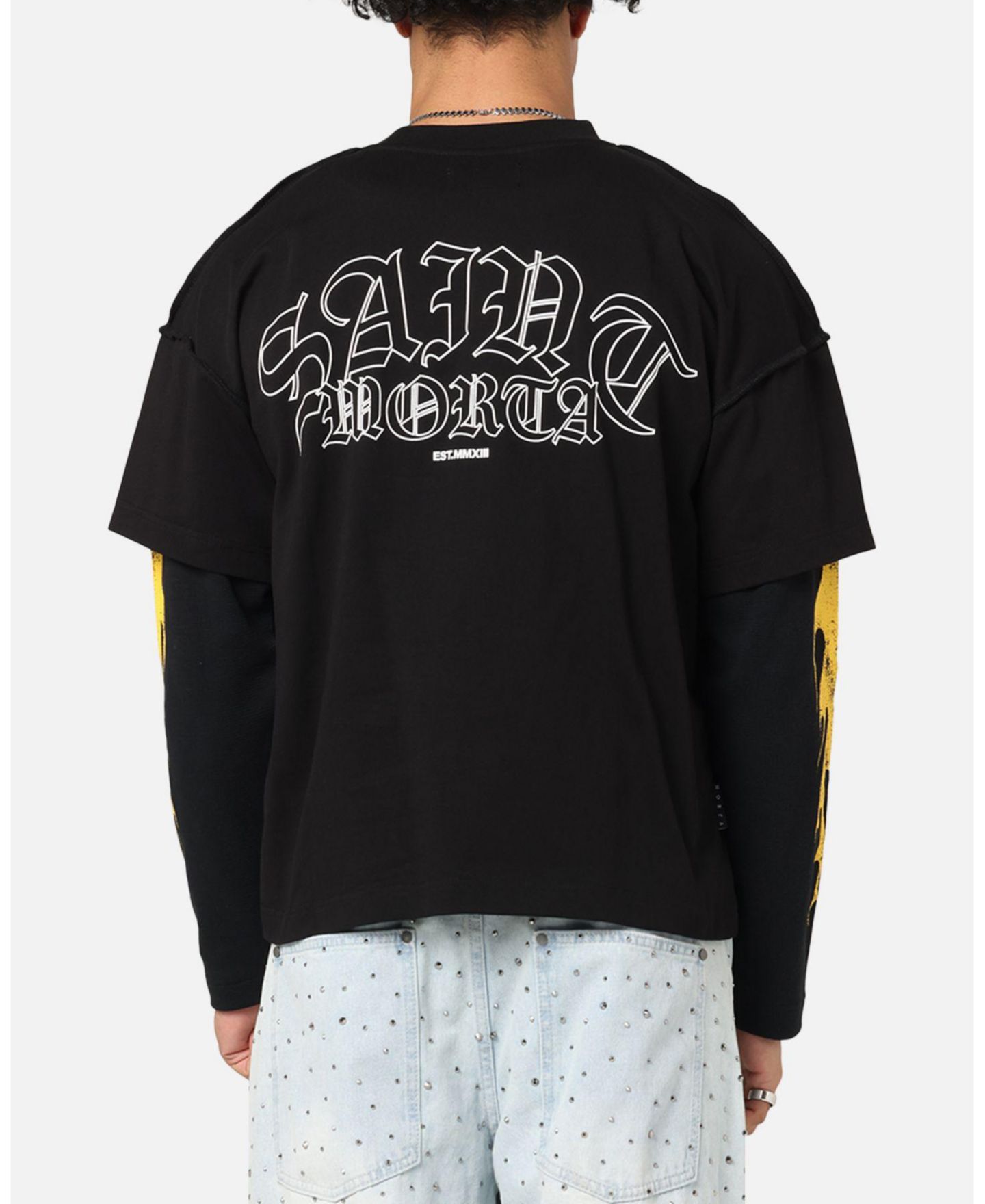Мужская футболка SAINT MORTA La Flame Long Sleeve, цвет: Чёрный — фото 2