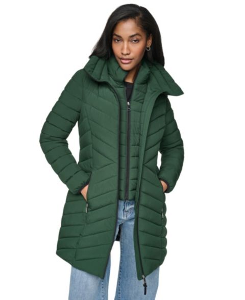 Женские куртки DKNY Bibbed Packable Puffer Coat