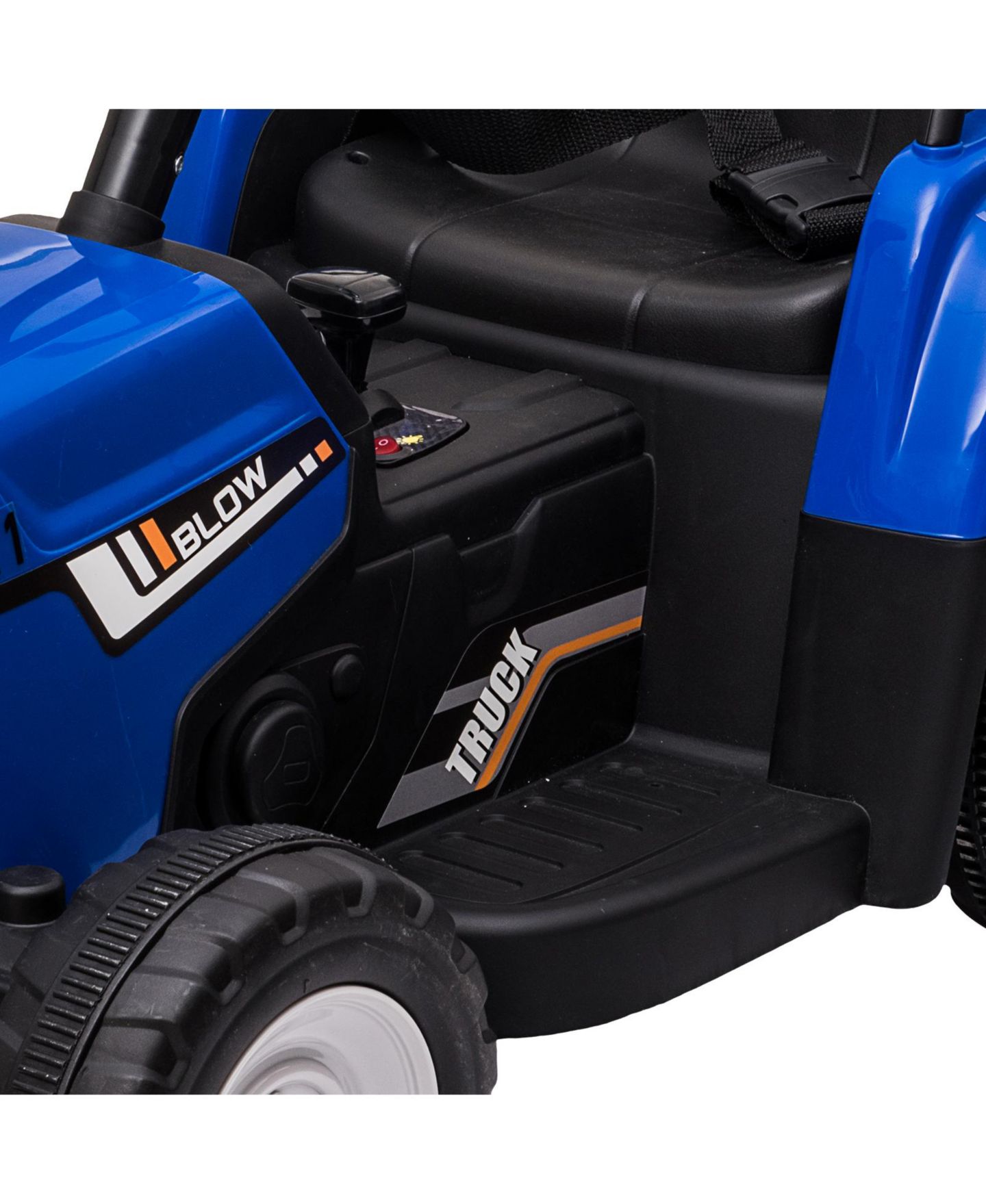 Детская игрушка homfan 12V Kids Electric Ride-On Tractor with Trailer - Remote Control - 7-LED Headlights - 2+1 Gear Shift - USB Music Player - Slow Start, цвет: Синий — фото 6