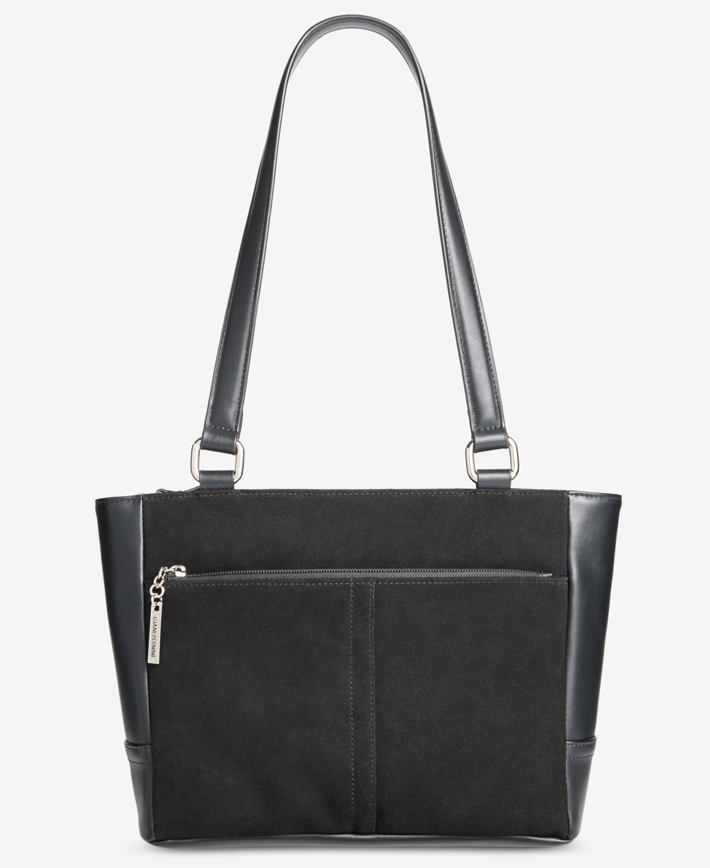 Женская сумка Giani Bernini Nappa Suede Combo Tulip Tote, цвет: Чёрный — фото 1