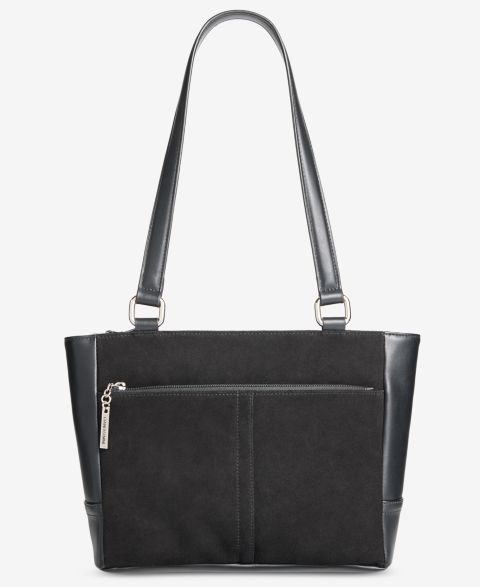 Женская сумка Giani Bernini Nappa Suede Combo Tulip Tote, цвет: Чёрный