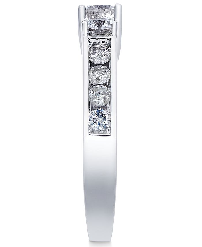 Macy's Diamond Trinity Channel-Set Engagement Ring (1-1/2 ct. t.w.) in ...