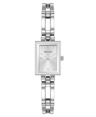 Women's Quartz Rectangle Silver-Tone Alloy Metal Bracelet Watch 28mm x 16.3mm