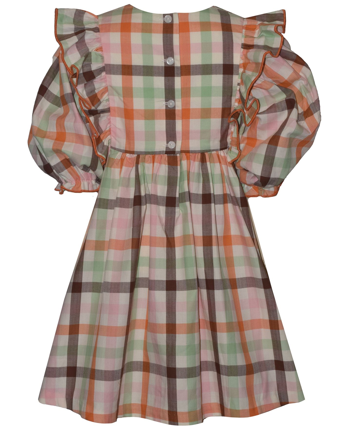 Платье Bonnie Jean Long-Sleeve Plaid Dress для девочек, цвет: Разноцветный — фото 2