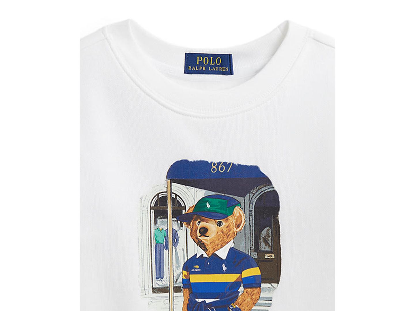 Свитшот Polo Ralph Lauren US Open Polo Bear Long-Sleeve Sweatshirt для мальчиков, цвет: Белый — фото 3