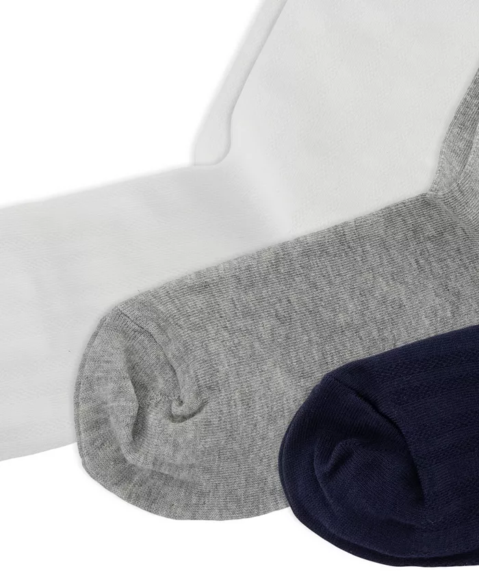 Women's Openwork Lettuce-Edge Cuff Socks, 3-Pack - thumbnail 3