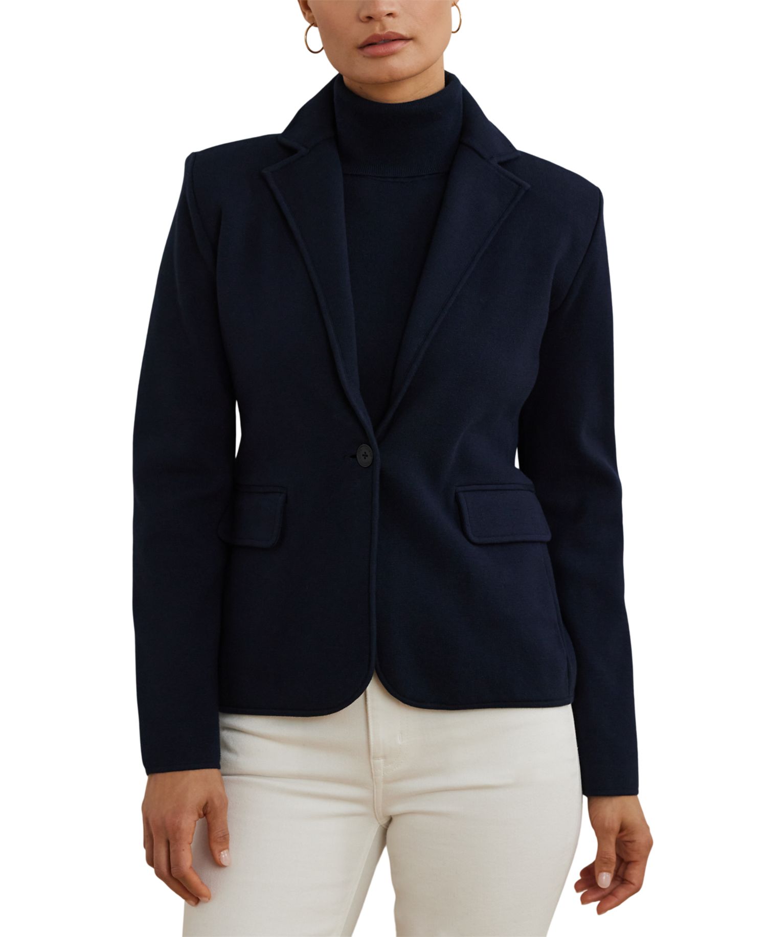 Petite Cotton-Blend Sweater Blazer