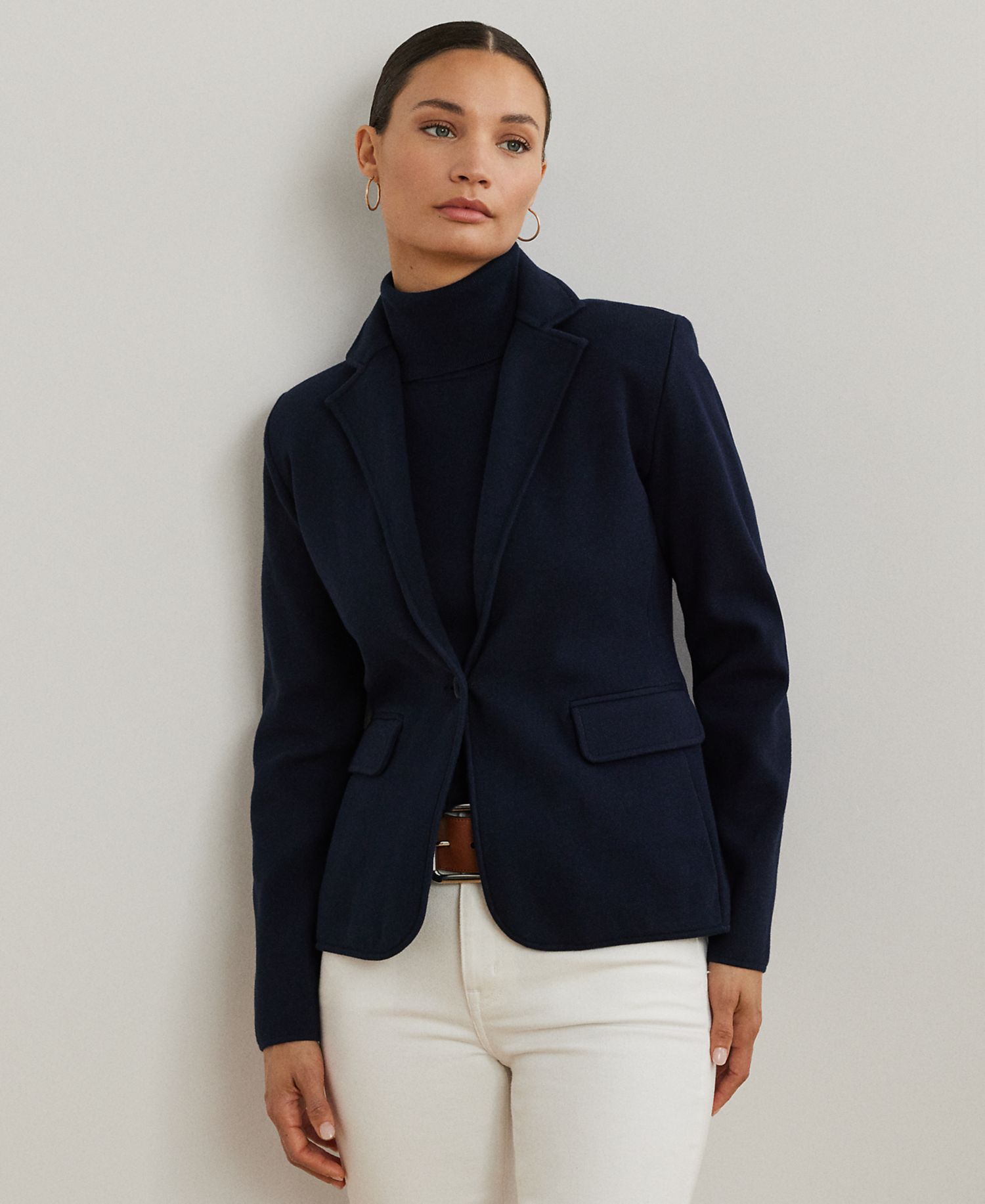 Petite Cotton-Blend Sweater Blazer