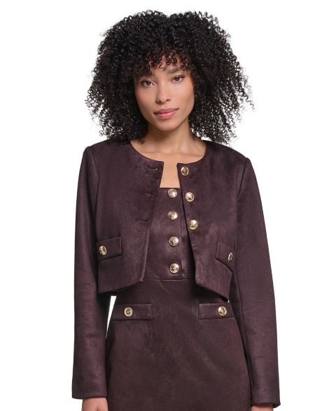 Женские куртки KARL LAGERFELD PARIS Women's Faux Suede Jacket