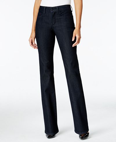 NYDJ Embroidered Barbara Dark Enzime Wash Bootcut Jeans