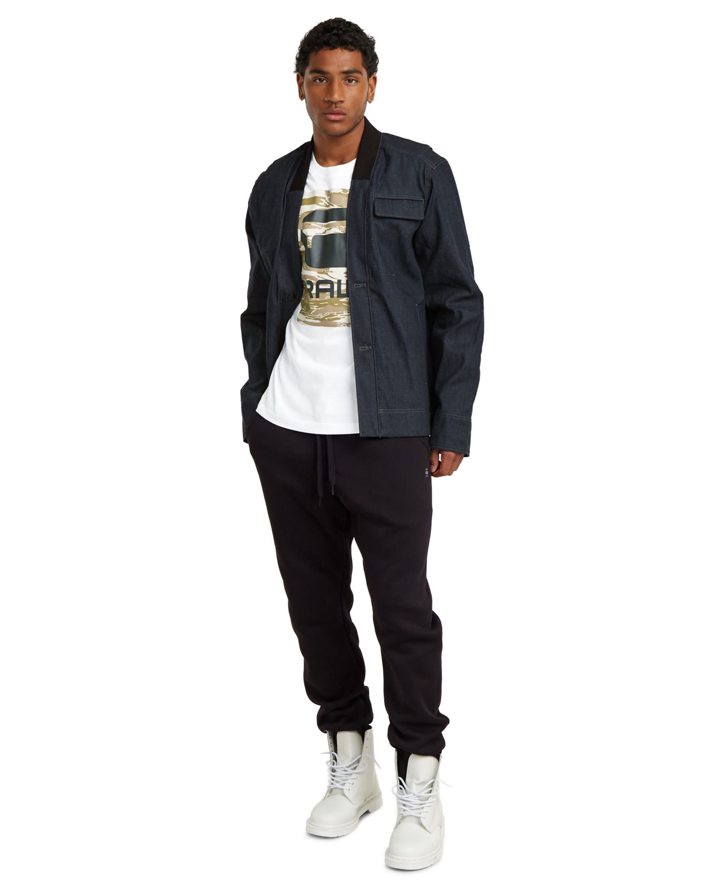 Мужские брюки G-Star Raw Premium Regular-Fit Sweatpants, цвет: Тёмный чёрный — фото 2