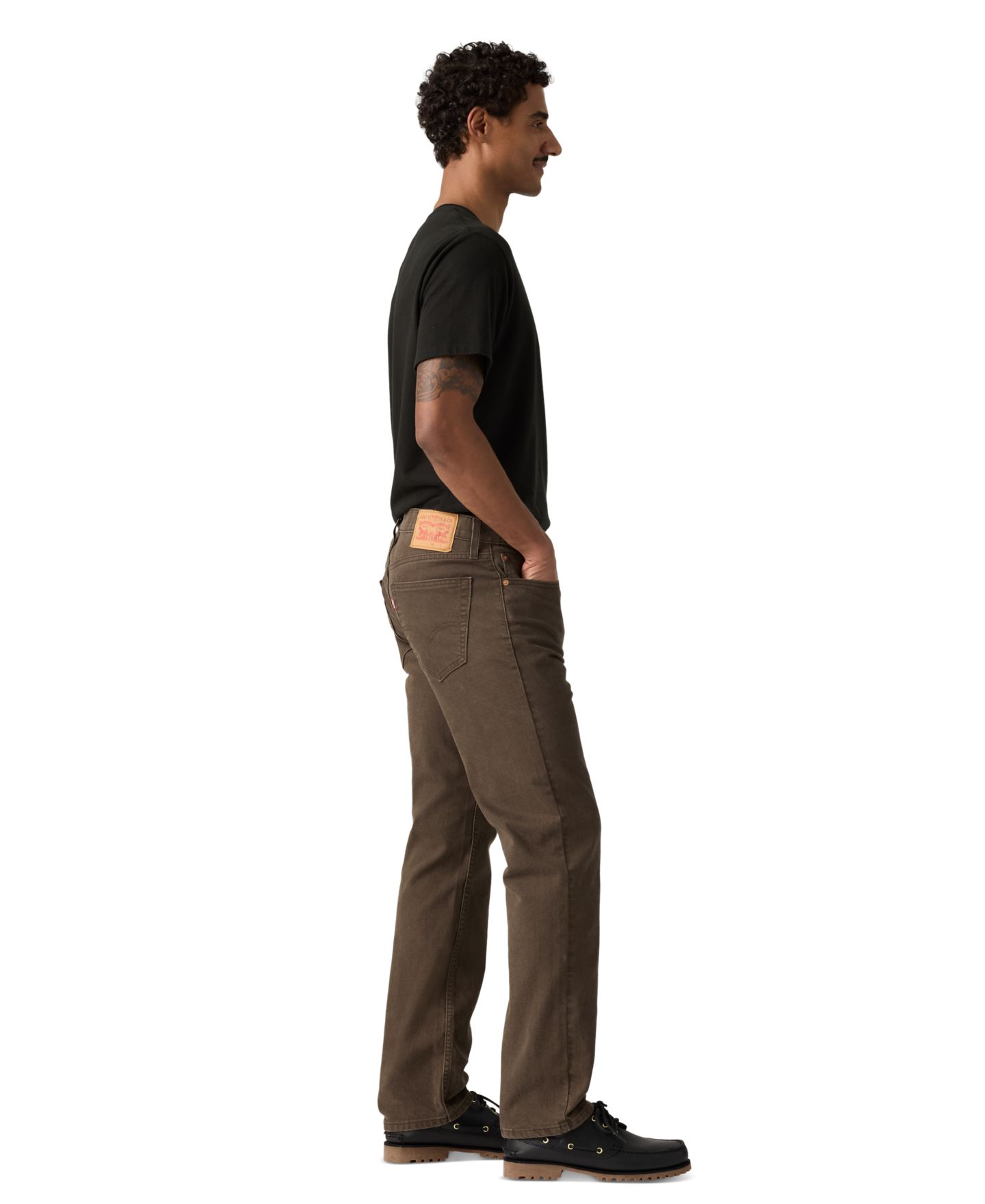 Мужские джинсы Levi's 559™ Relaxed-Fit Stretch, цвет: Кофейный — фото 4