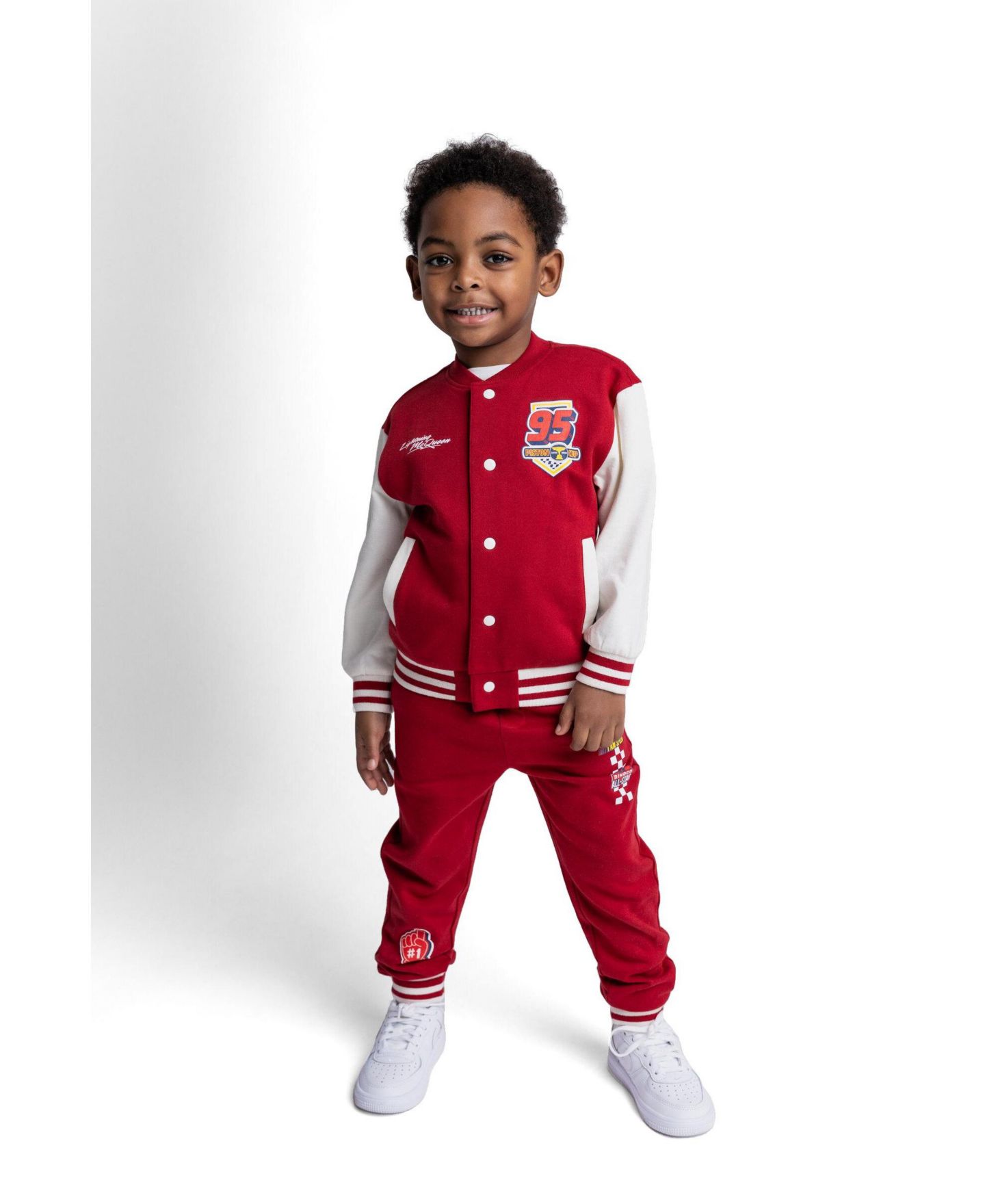 Комплект Cars Fleece Varsity Jacket and Pants Set для мальчиков, цвет: Красный — фото 2