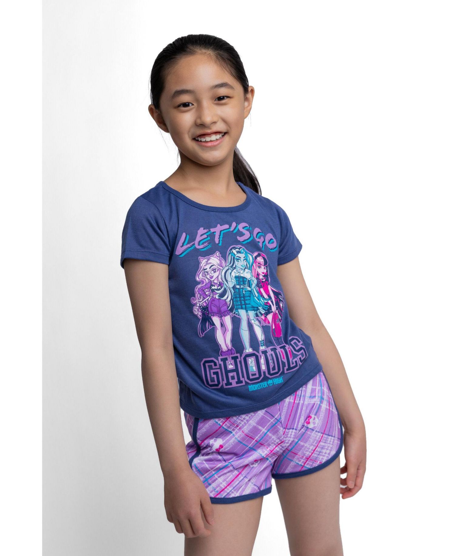 Girls' (5 to 16)2-Piece Tee and Dolphin Shorts Set