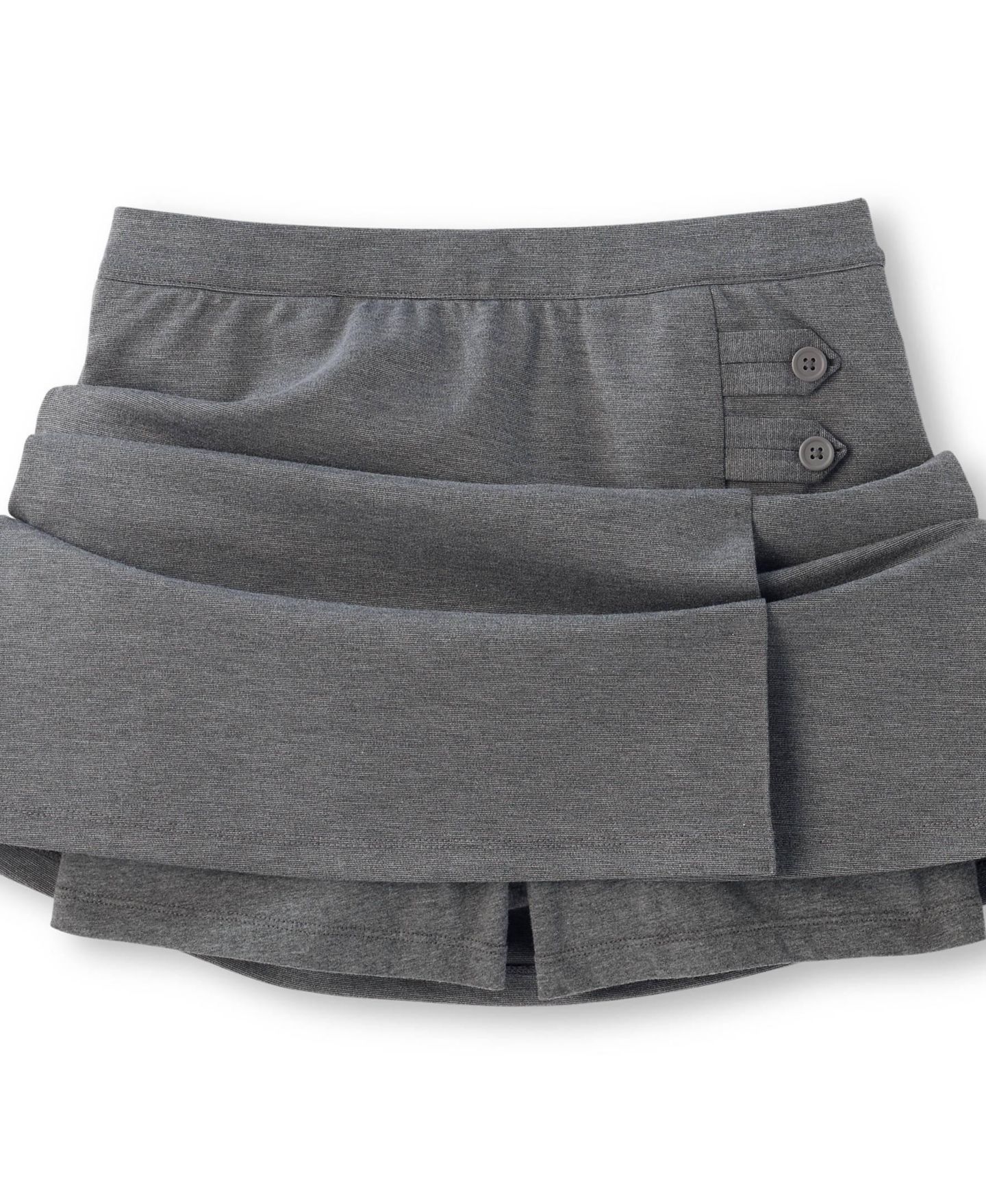 Женские юбки Lands' End Ponte A Line Skort Above the Knee, цвет: Угольный меланжевый — фото 4