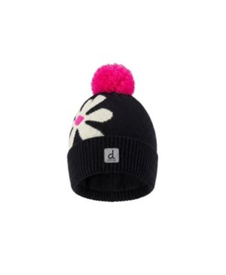 Girl's Winter Knit Hat with Pompom