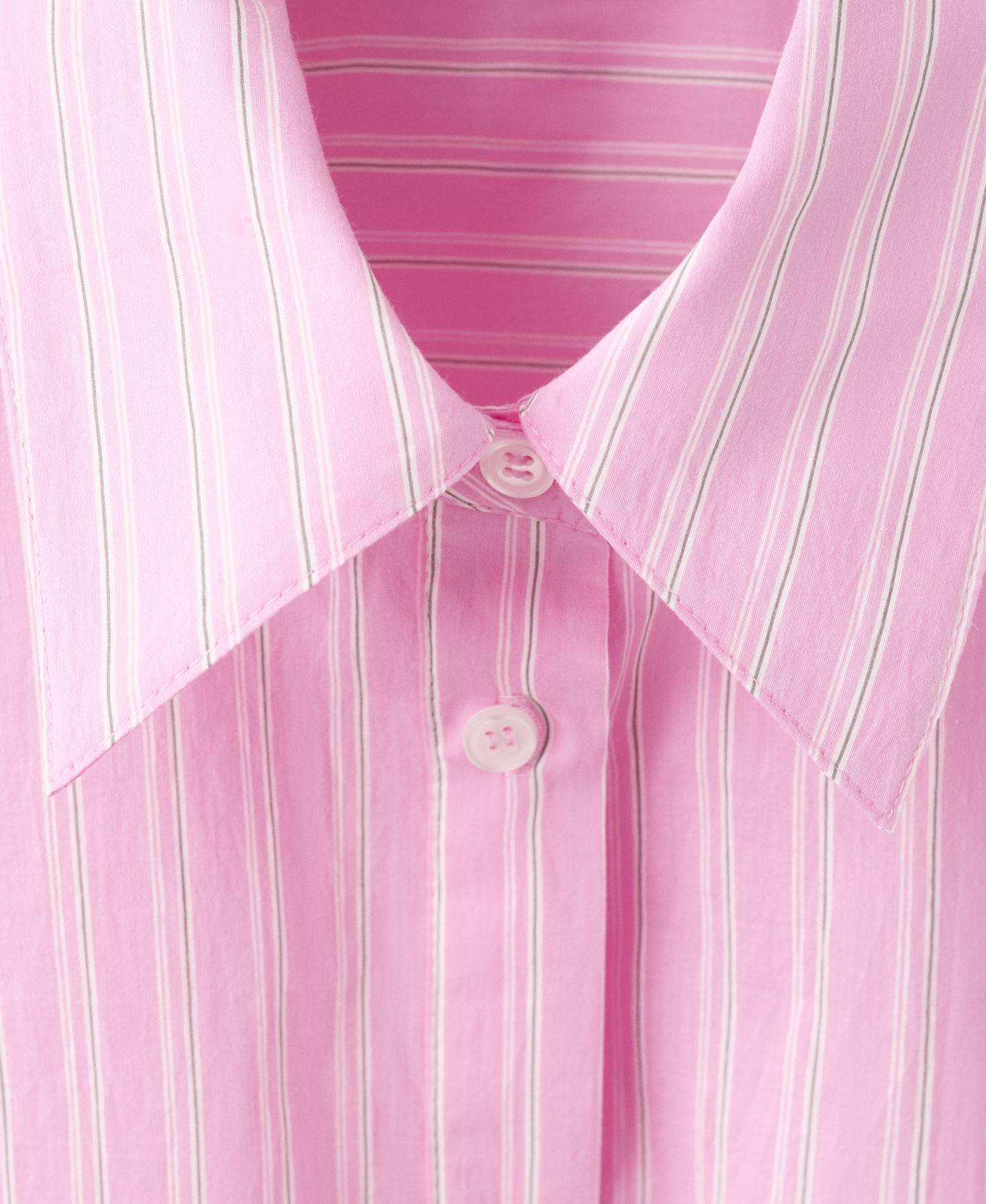 Женская рубашка Mango Striped Knotted Cotton, цвет: Розовый — фото 2