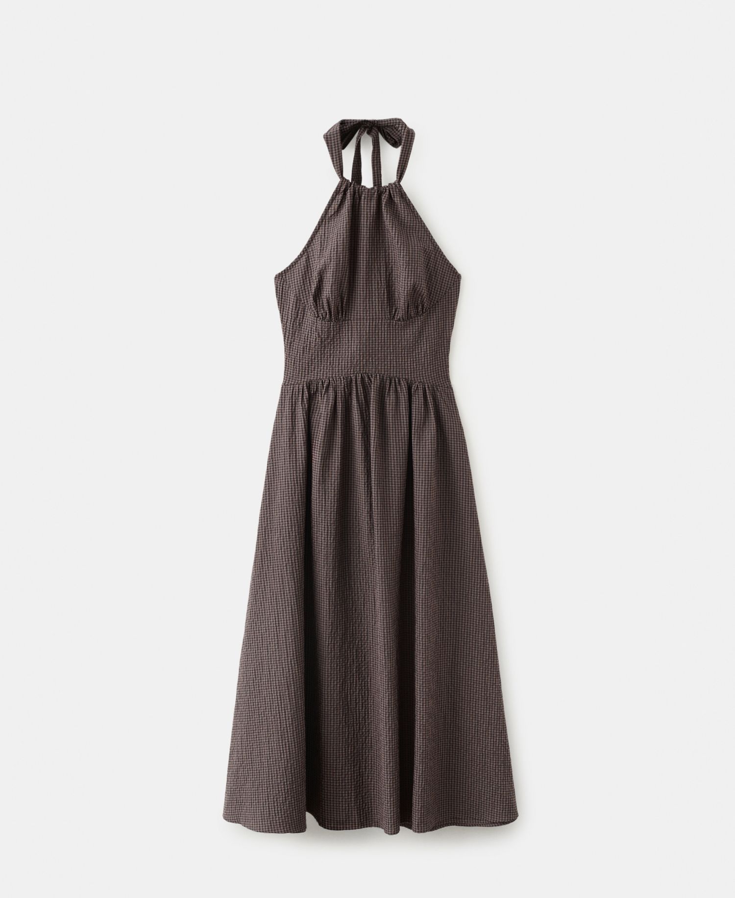Women's Gingham Halter Dress