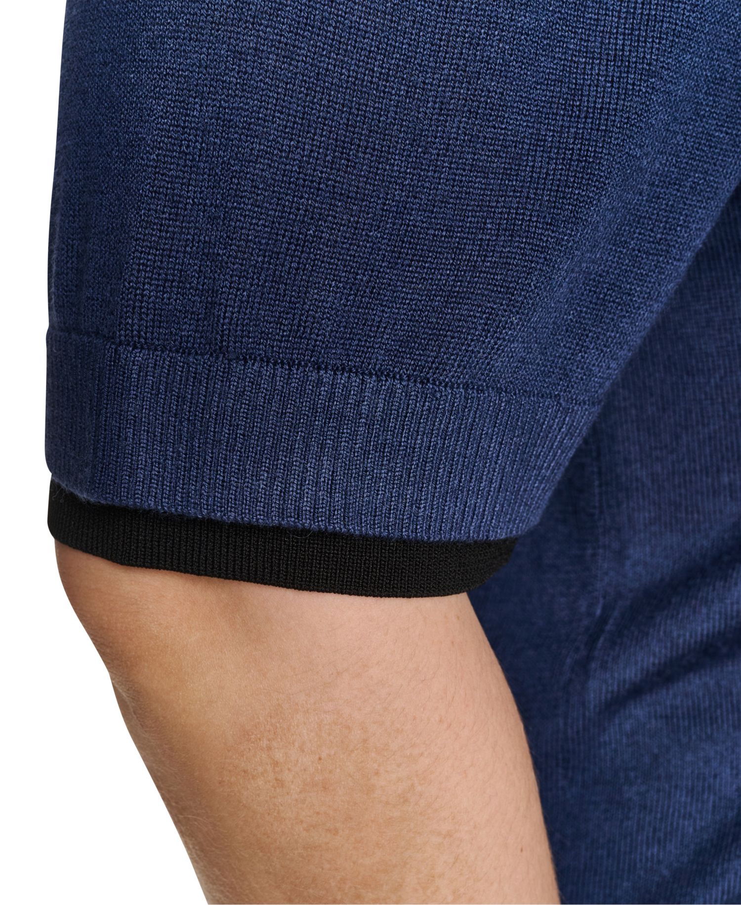 Plus Size Johnny Collar Short-Sleeve Sweater