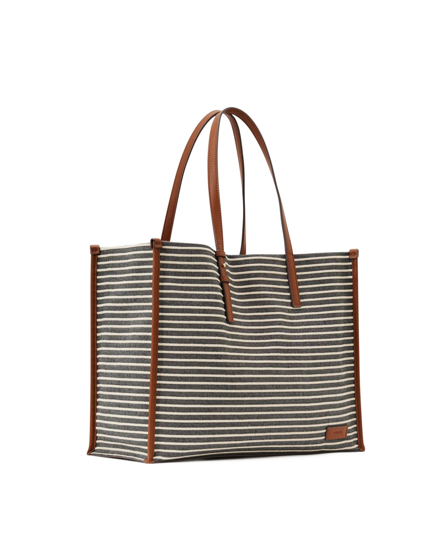 Женская сумка REISS Sacha Stripe Canvas, цвет: Тёмно-синий / Молочный — фото 4