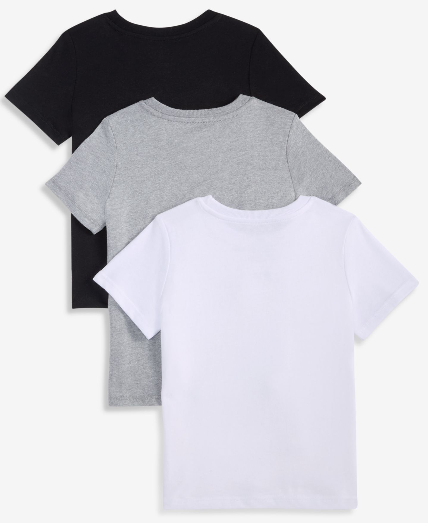 Детские однотонные футболки Epic Threads, набор 2+1 бонусом, Xs-Xl, цвет: Белый / Серый — фото 2