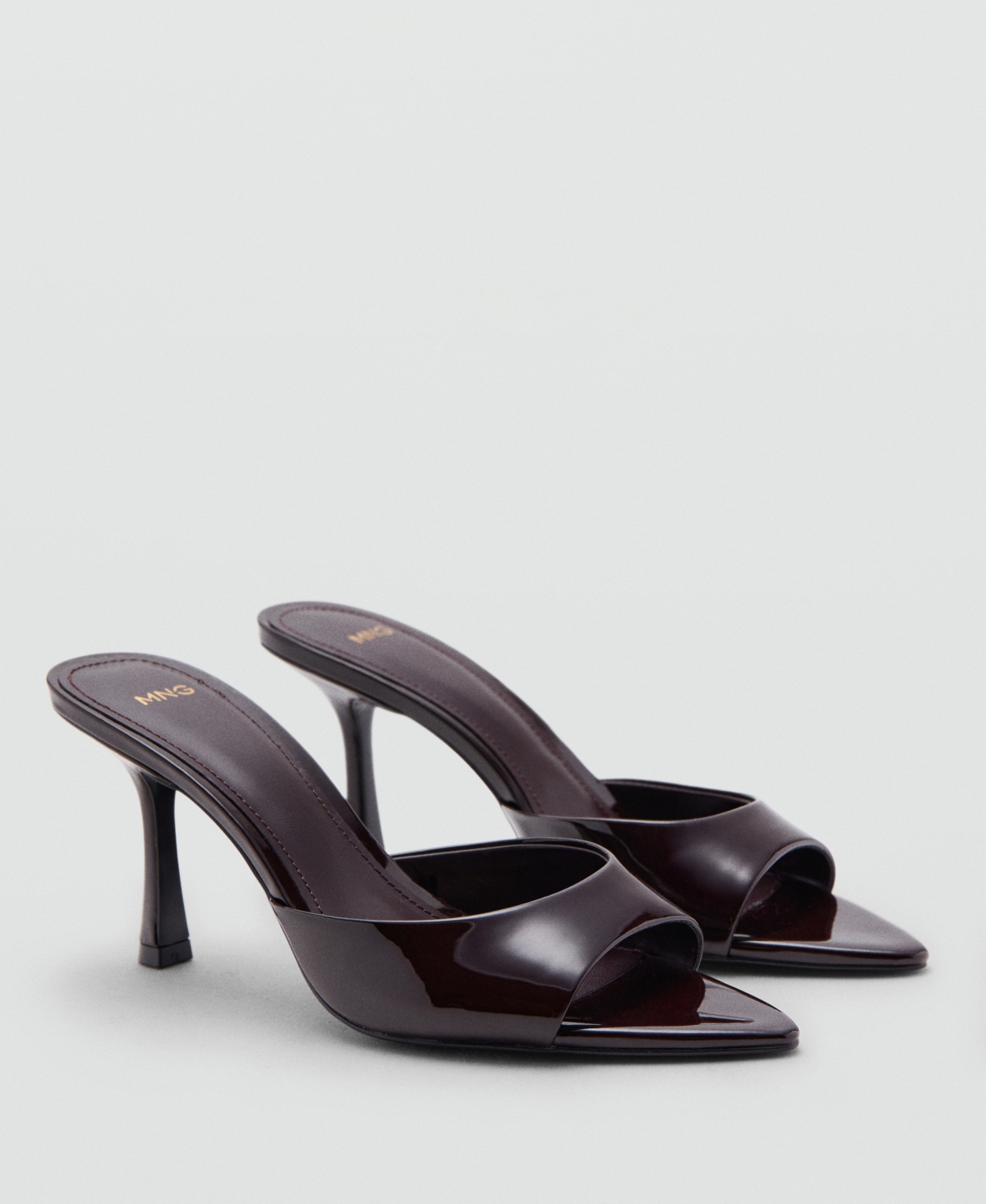 Mango Women's Patent Leather High-Heeled Sandals