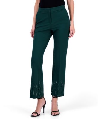 Women's Compression Embellished Ankle-Flare Pants