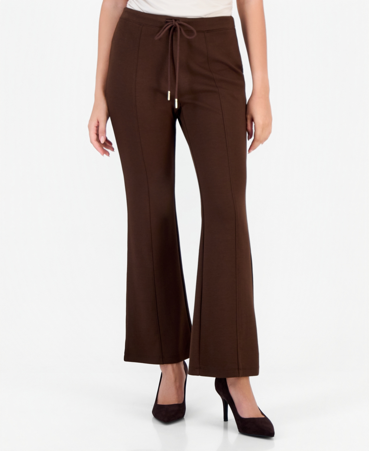 I.n.c. International Concepts Petite High-Rise Drawstring Flare Sweatpants, Macy's Exclusive