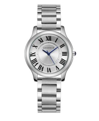 Women's Silver Classic White Face Watch