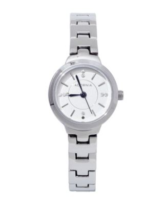 Women's Silver Florence White Face Watch