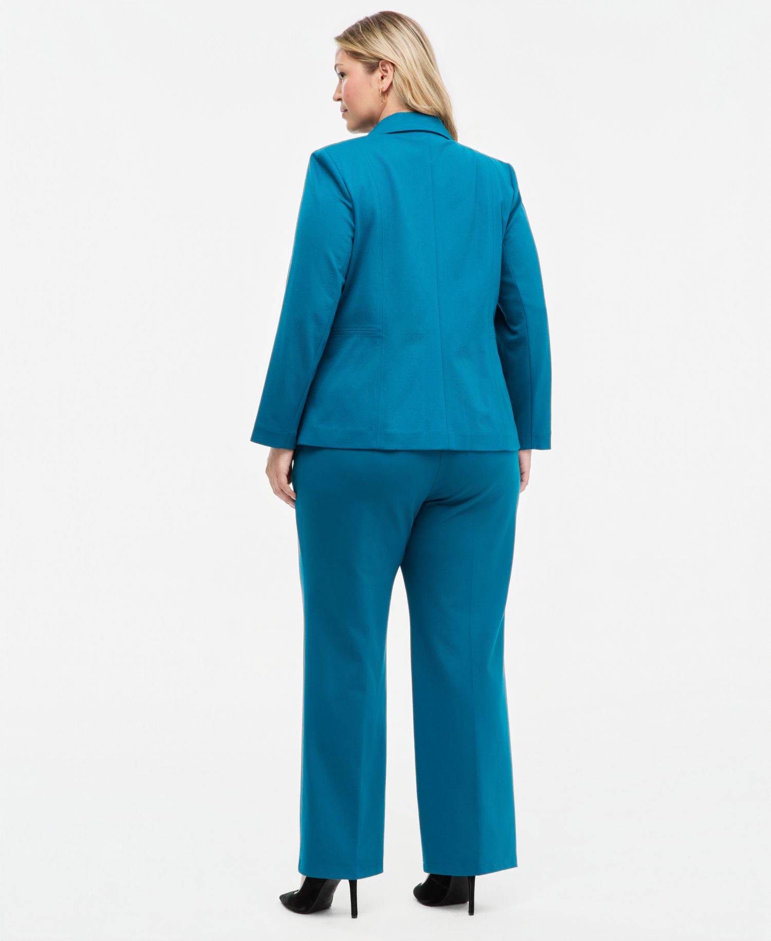 Plus Size Notch-Collar Single-Button Blazer