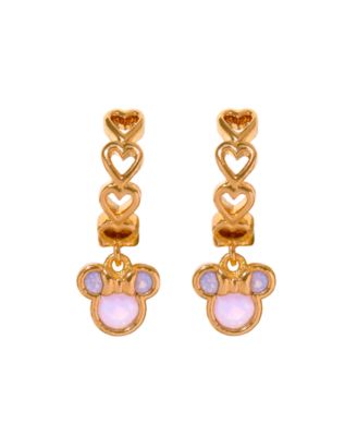Crystal Disney Love Linked Minnie Mouse Hoop Earrings